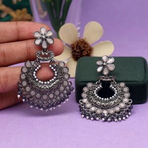 Gray Color Antique Earrings